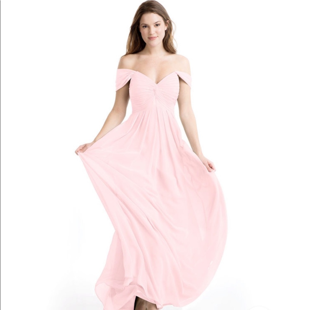 AZAZIE Blushing Pink Bridesmaid Dress